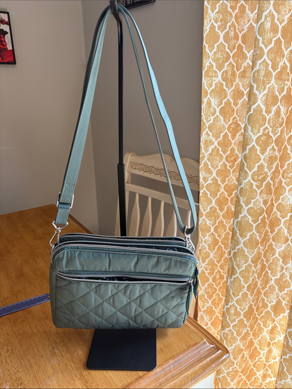Vera Bradley Green adjustable Crossbody Bag